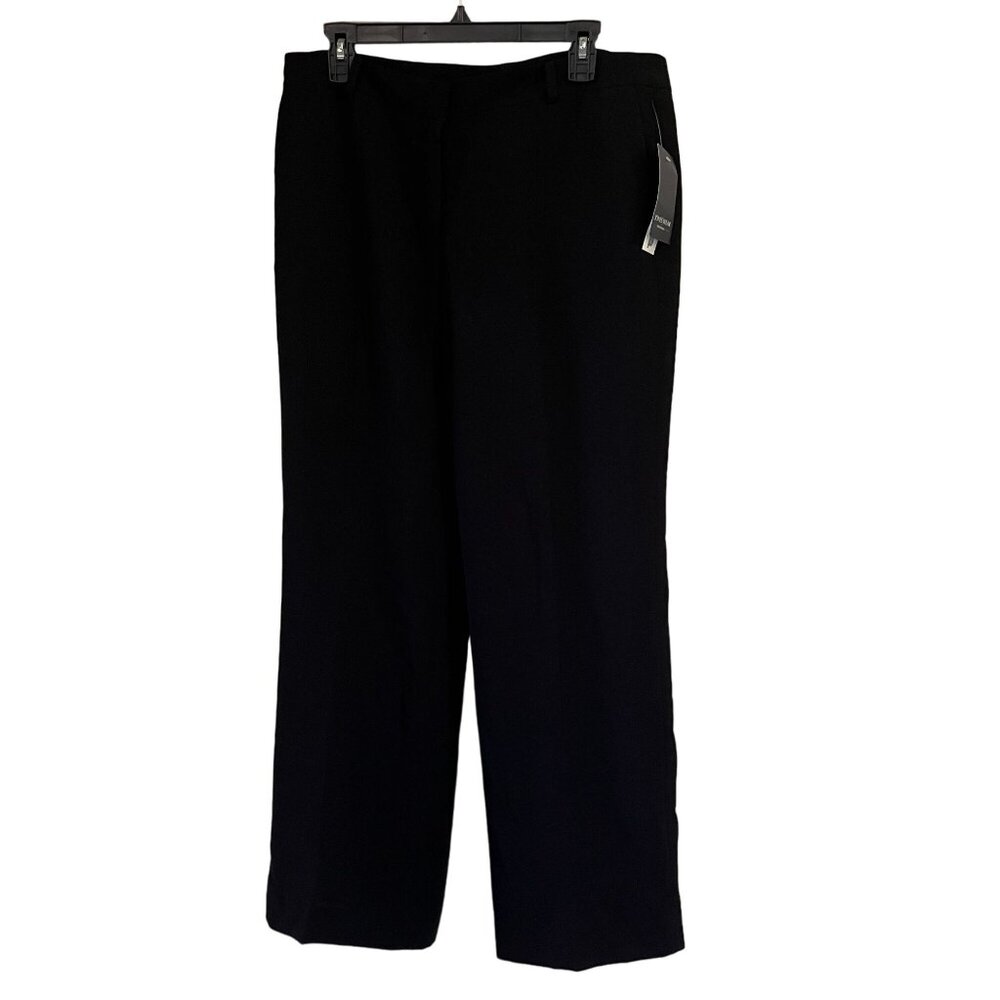 Jones Wear Essentials Petites 14P Black Polyester Dress Pants Petites New